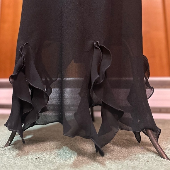 VINTAGE y2k black gown, size 16 - Picture 4 of 12